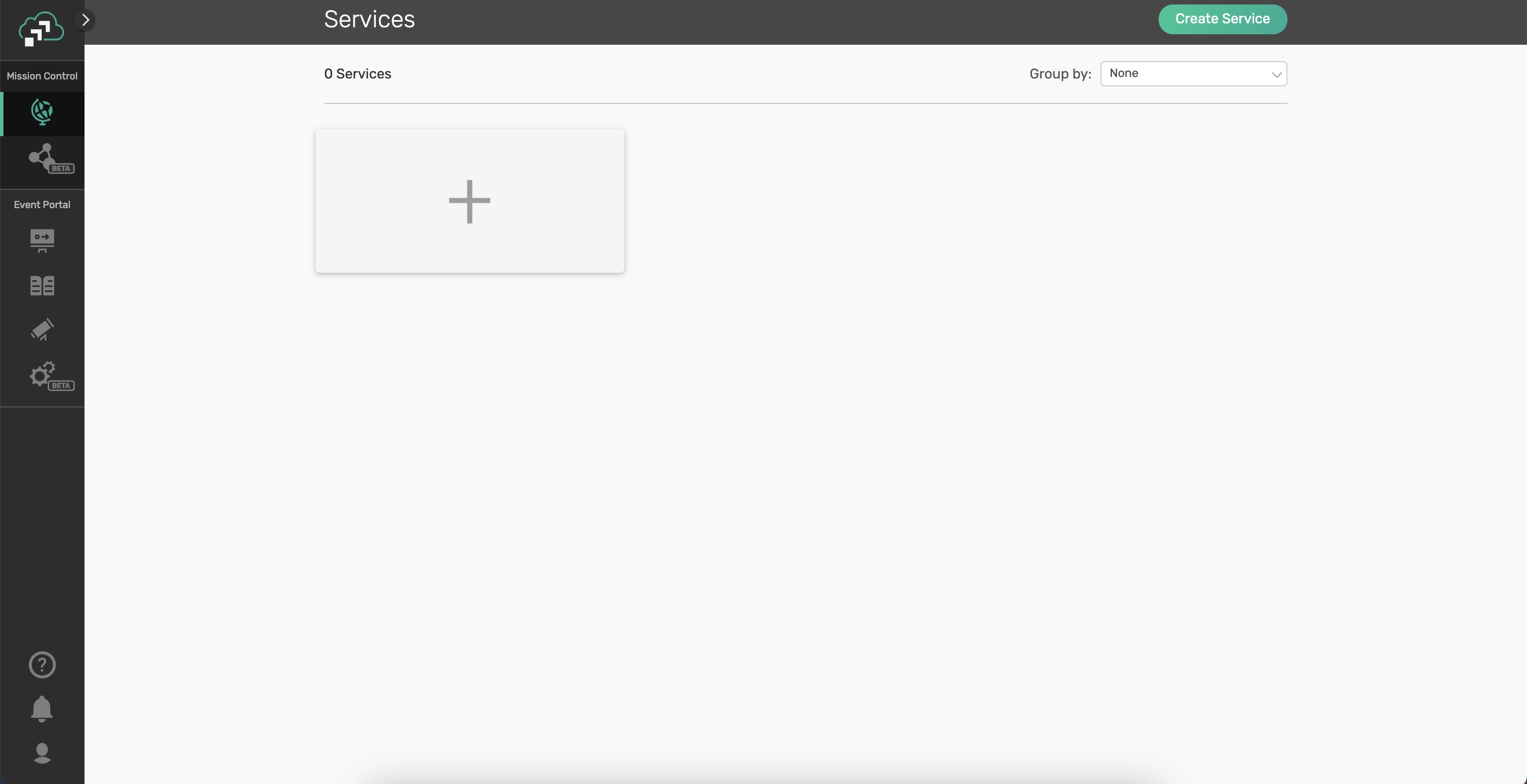 Solace Cloud Landing Page